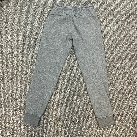 Puma Small Gray Joggers – Fleece-Lined Womens Sweatpants Cuffed Ankles Small - Picture 2 of 7